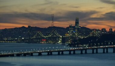 San Francisco Bay Bridge Lights public art display officially returns with grand public relighting ceremony