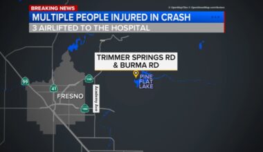 3 people airlifted to hospital after Cybertruck falls down a hill in Fresno County, CHP says
