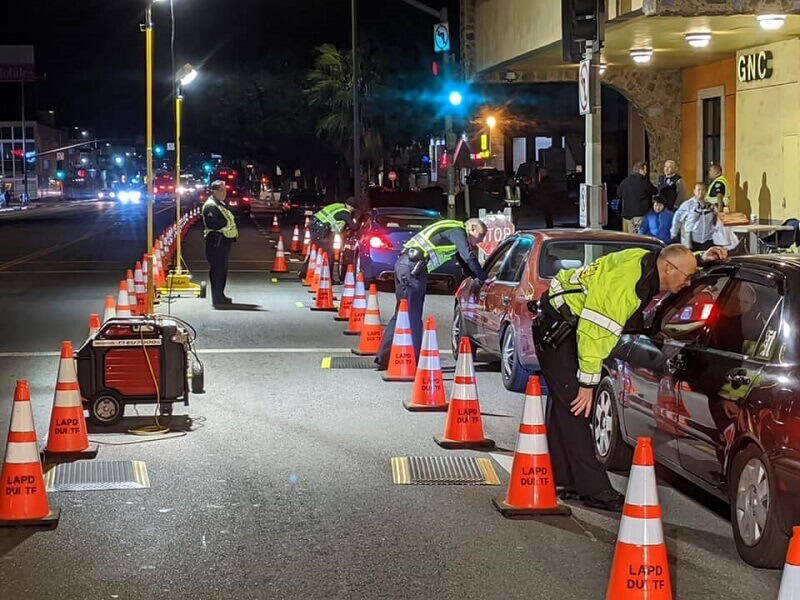LAPD Announces DUI checkpoints in West L.A. this weekend