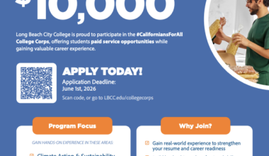 LBCC Launches College Corps – Apply Now! Earn up to $10,000!
