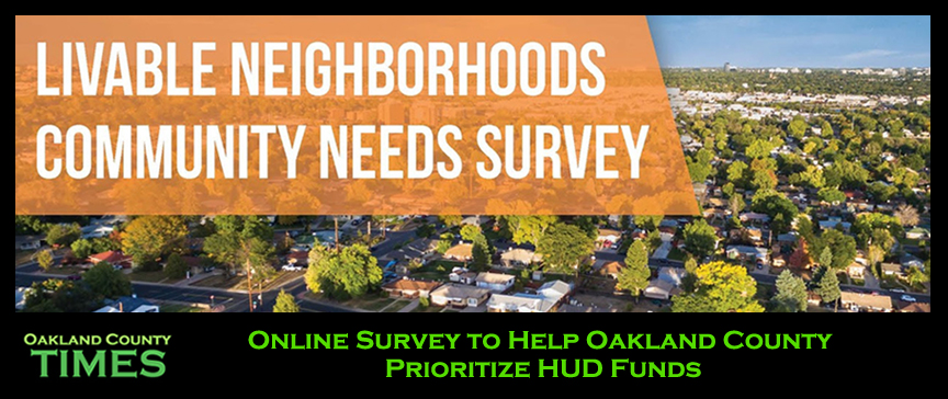 Online Survey to Help Oakland County Prioritize HUD Funds