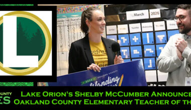 Lake Orion's Shelby McCumber Announced as Oakland County Elementary Teacher of the Year