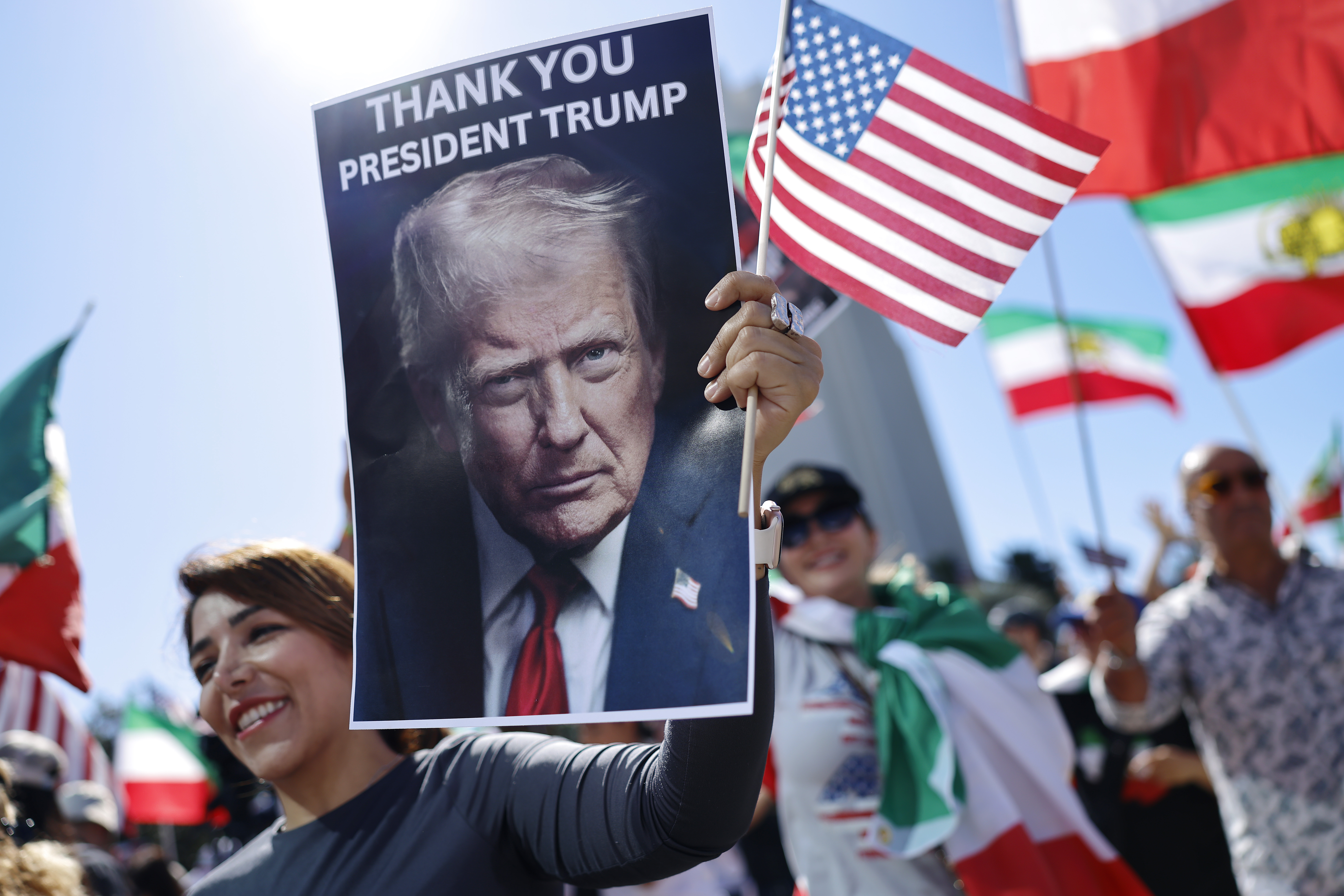 LOS ANGELES – FEBRUARY 28: A woman holds a picture...