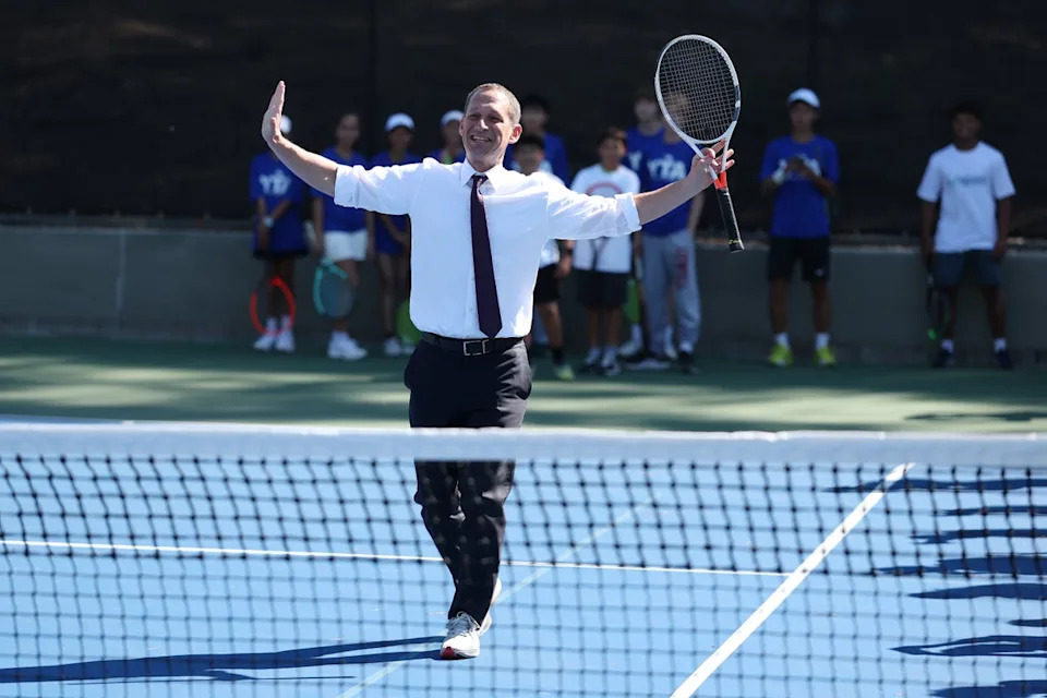 San Francisco mayor Daniel Lurie says he hasn’t spoken to Kristi Noem in four months (Clive Brunskill/Getty Images for Laver Cup)