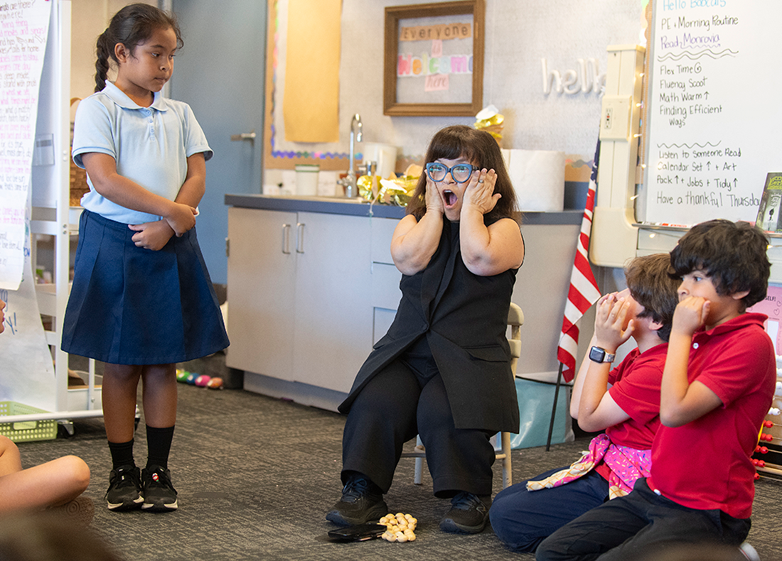 Heather Povinelli in the classroom.