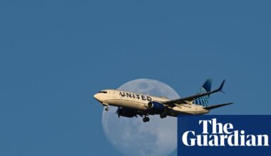 United flight narrowly avoids US military helicopter in California | US news