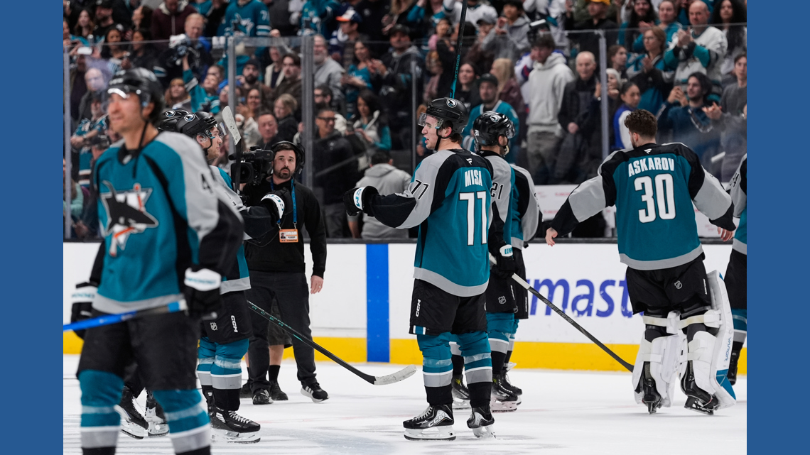 Michael Misa scores in overtime as the San Jose Sharks beat the Winnipeg Jets 2-1