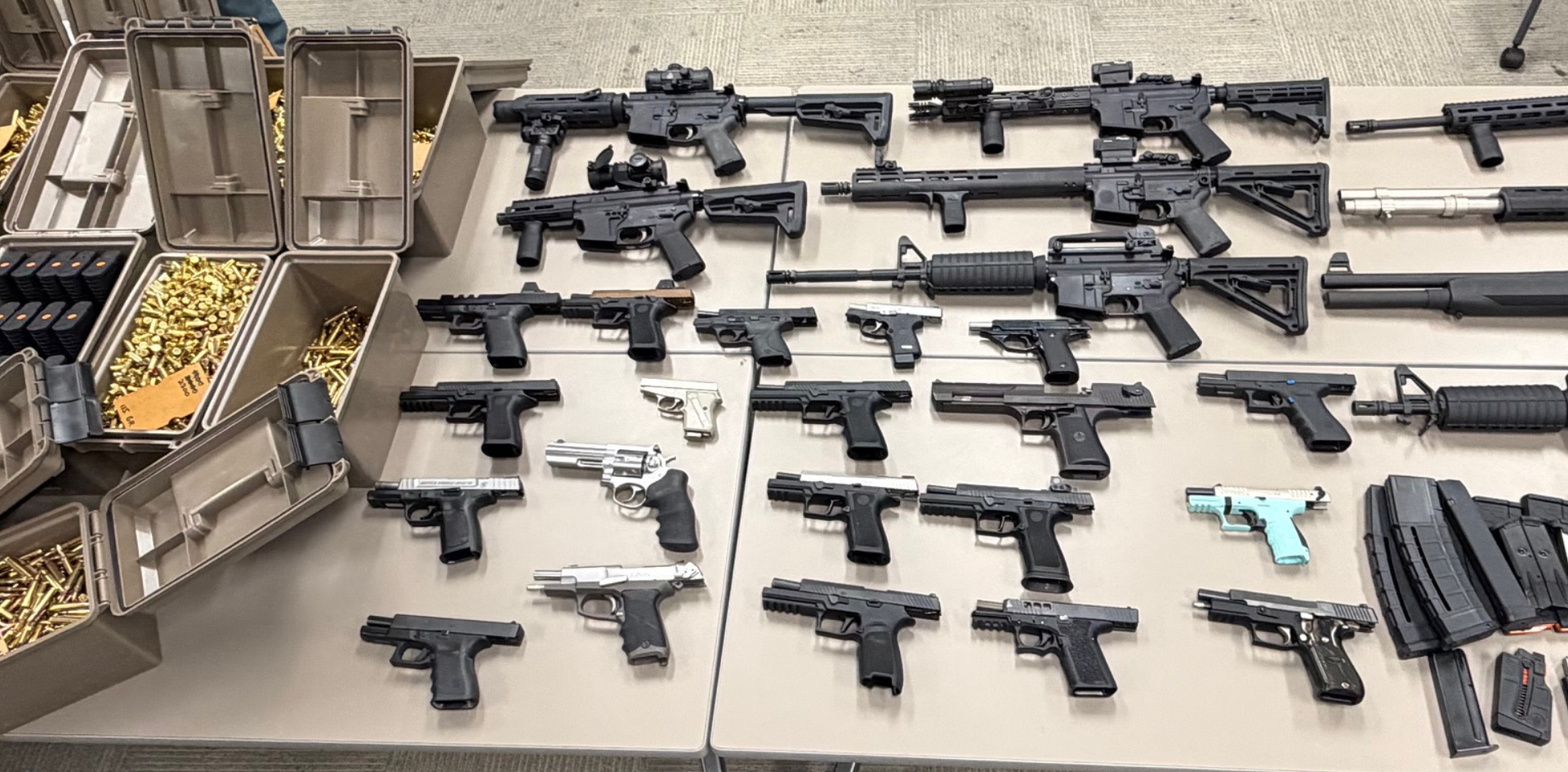 Dozens of guns seized from home of man wanted in road rage shooting, police say • Long Beach Post News