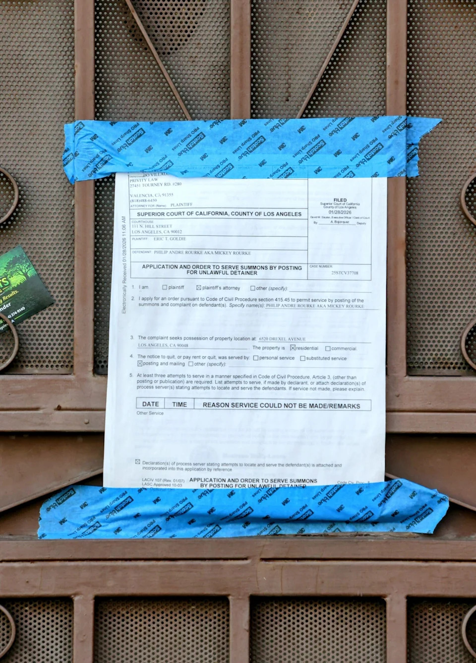 On March 9, a judgment obtained by People revealed that the case had been resolved with a default judgment in favor of the landlord, who was then granted possession of the residence where Rourke was residing. <span class="image-credit">(HIGHFIVE/Bauer-Griffin/GC Images)</span>