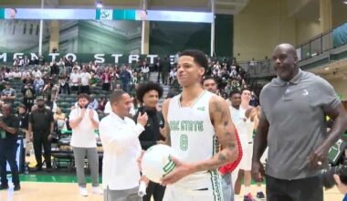 Shaquille O'Neal supports son at Sacramento State senior night