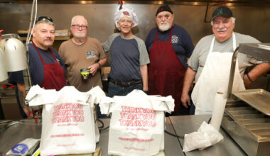 Frying up fish at the California Volunteer Fire Department