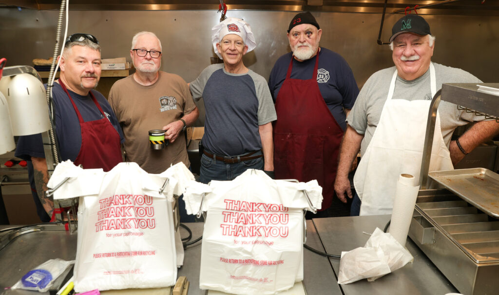 Frying up fish at the California Volunteer Fire Department