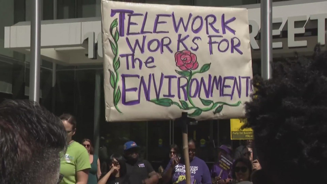 California state workers push for 100% telework standard