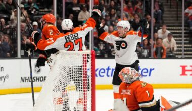 Noah Cates’ OT winner lifts the Philadelphia Flyers past the Anaheim Ducks
