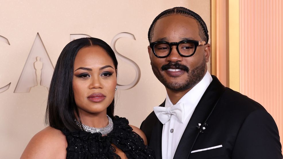 HOLLYWOOD, CALIFORNIA - MARCH 15: (L-R) Zinzi Evans and Ryan Coogler attend the 98th Oscars at Dolby Theatre on March 15, 2026 in Hollywood, California. (Photo by Julian Hamilton/Getty Images)