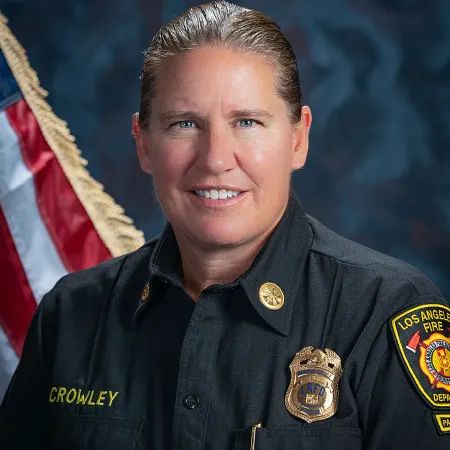 Former Los Angeles Fire Chief Kristin Crowley has filed a lawsuit alleging she was fired in retaliation as blame intensified over the city’s response during the deadly and devastating 2025 Palisades Fire.