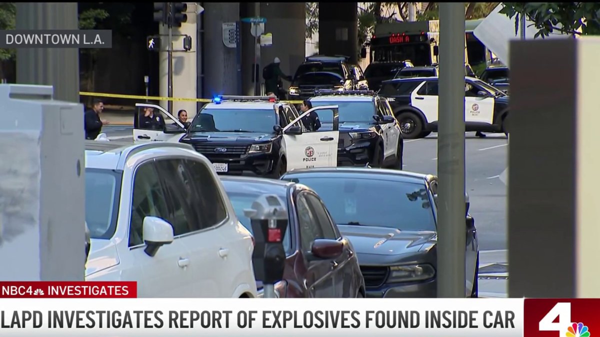 LAPD investigates report of possible explosive inside car in downtown LA – NBC Los Angeles