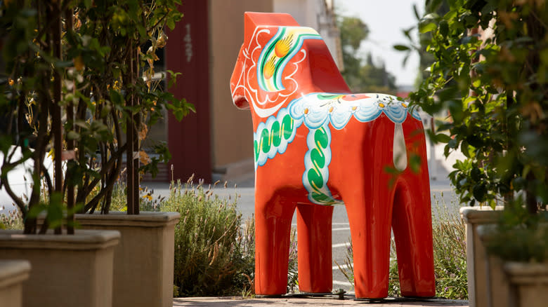 Swedish Dala horse in downtown Kingsburg
