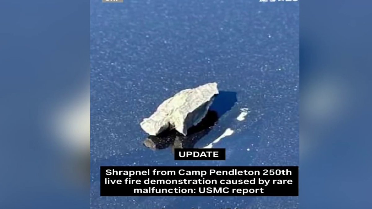 `Rare’ malfunction caused shrapnel incident at Camp Pendleton in October, investigation finds – NBC 7 San Diego