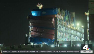 Shipping containers at risk of falling into water at Port of Long Beach – NBC Los Angeles