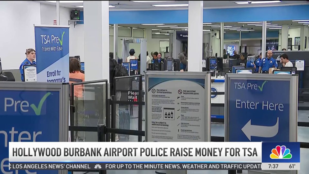 Hollywood Burbank Airport firefighters, officers raise money for TSA – NBC Los Angeles