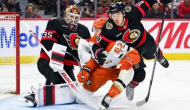 Ullmark earns second shutout of the season as Senators blank Ducks 2-0 :: WRAL.com