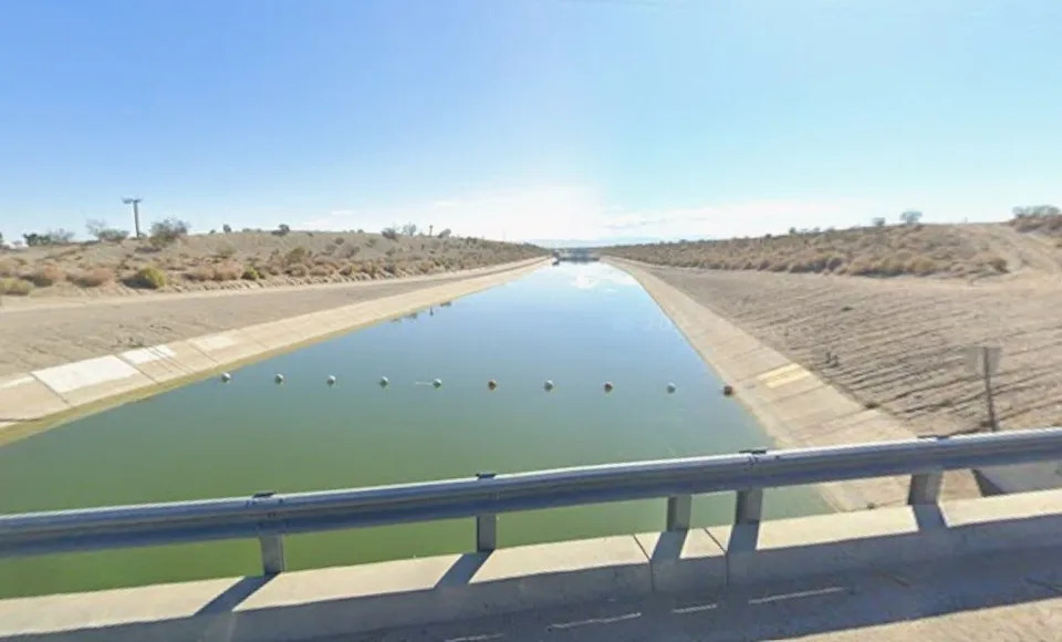 The California Aqueduct at Johnson Road in Phelan.