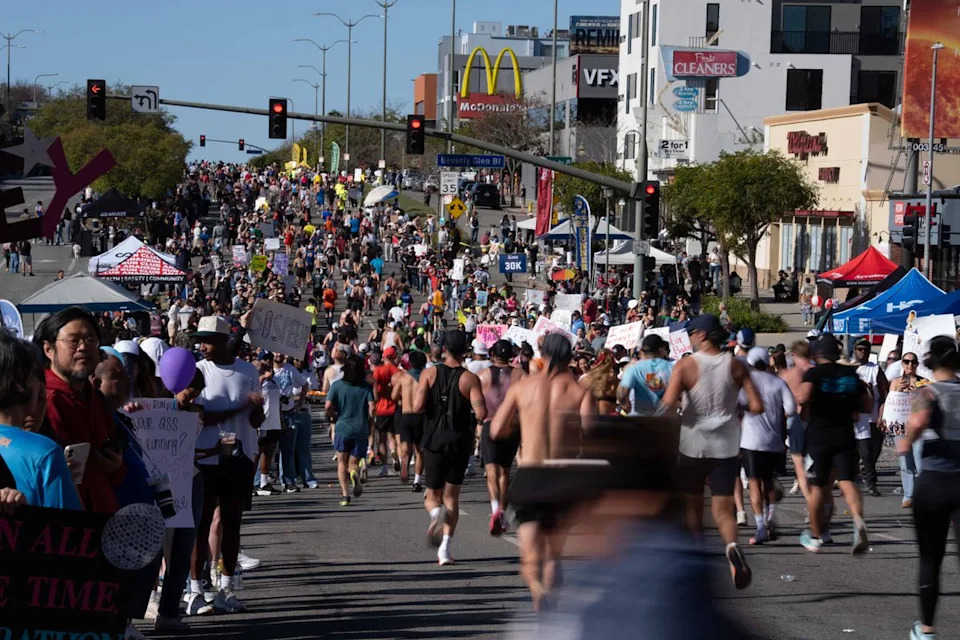 Thousands turn out for the Los Angeles Marathon on Sunday, March 8, 2026, in Los Angeles.