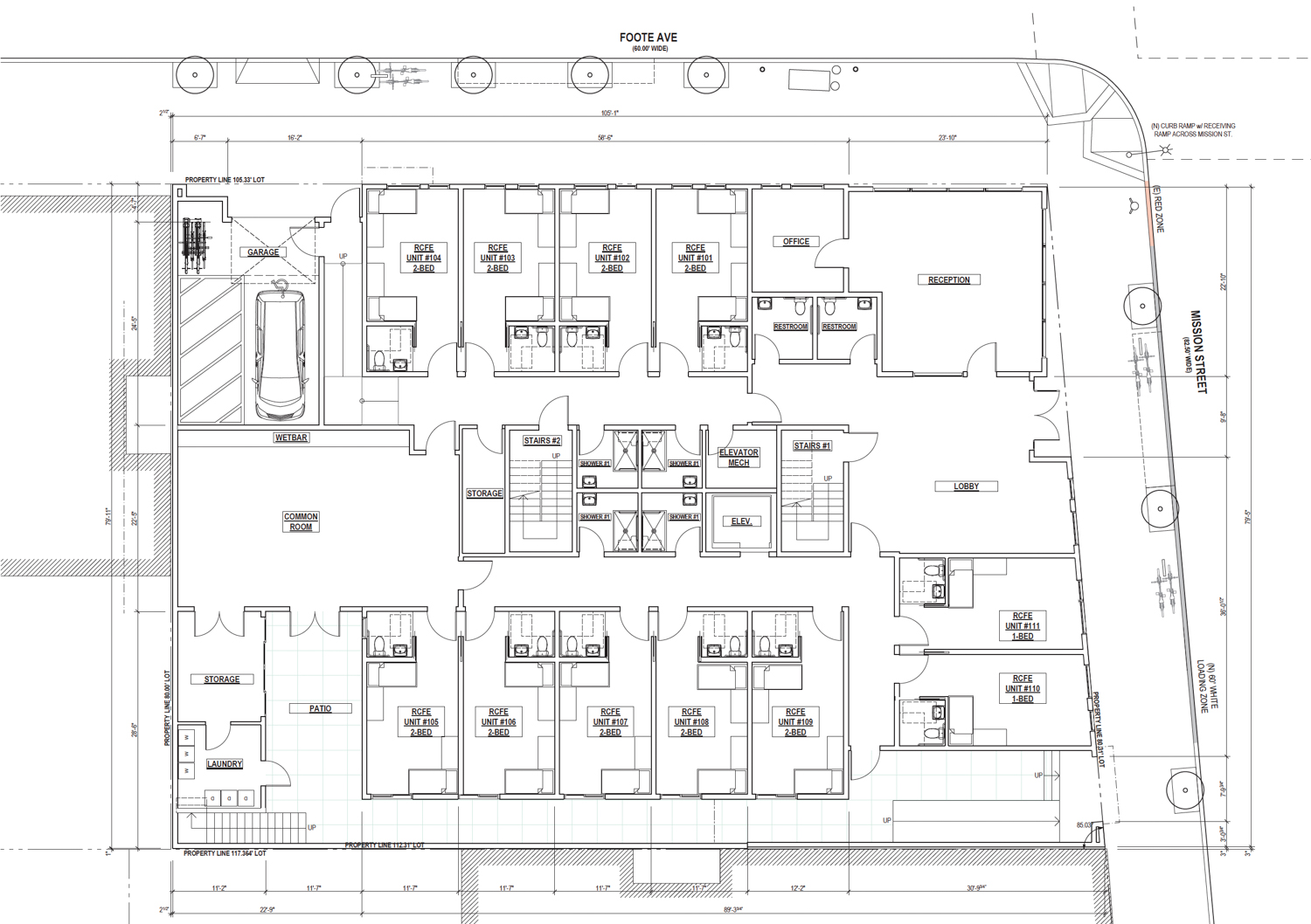 5500 Mission Street floor plan, illustration by Schaub Li Architects