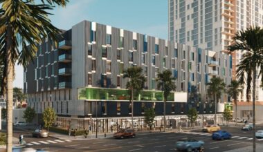 Framing complete for mixed-use project at 6007 Sunset Blvd. in Hollywood