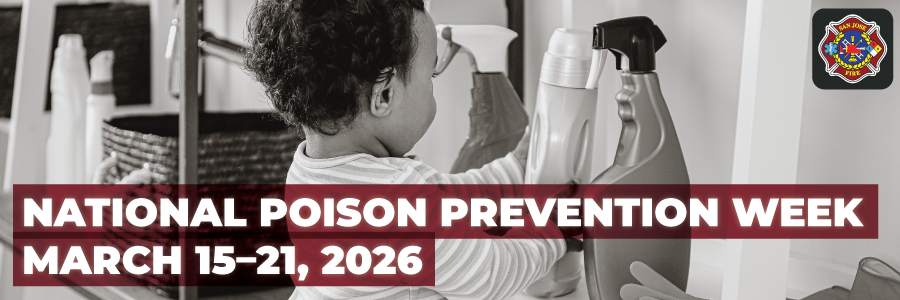 A photo of a child reaching for cleaning products.