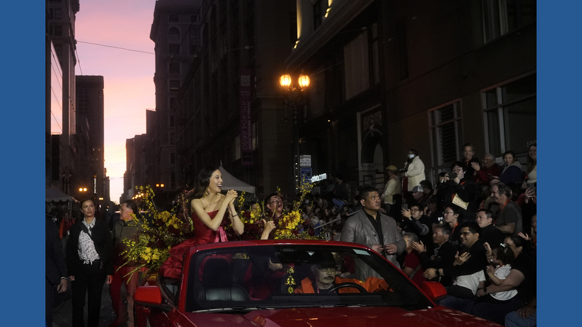 Olympian Eileen Gu heads up annual Chinese New Year parade in her native San Francisco