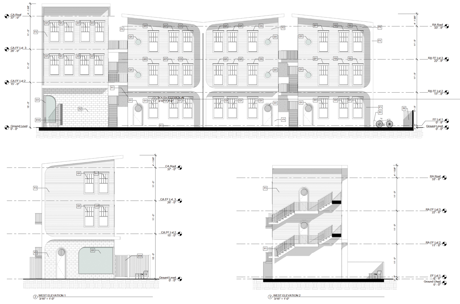 6518 San Pablo Avenue elevations, illustration by Design Manou