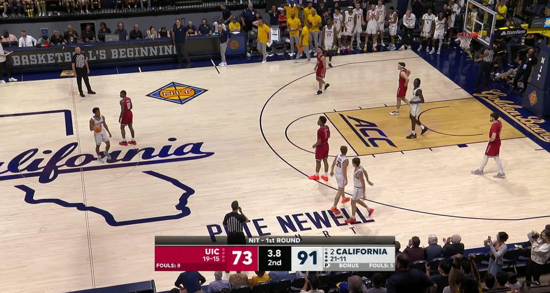 Bell's 31 lead California over UIC 91-73 in NIT