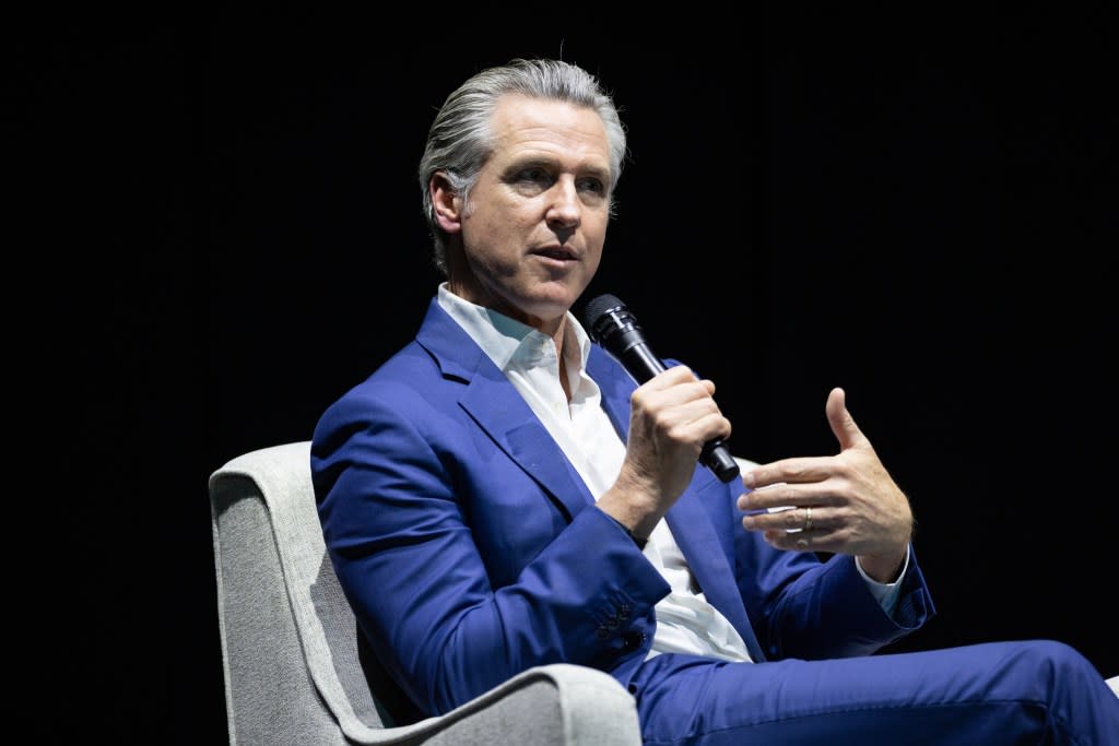 California Gov. Gavin Newsom signed SBX1-2 in 2023 after calling a special legislative session on gas prices. <br> Getty Images