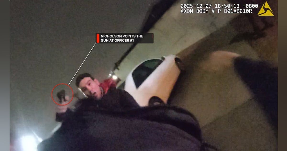 Body Camera Video: Fresno California Police Officer Nearly Shot During Struggle as Bullet Hits His Baseball Cap