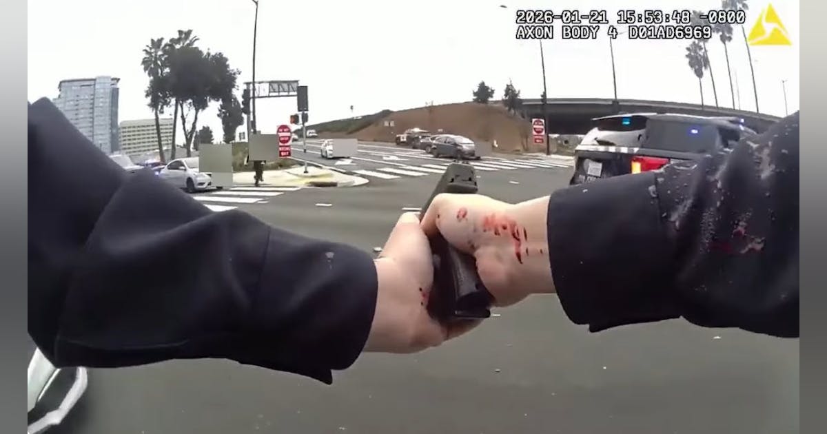 Body Camera Video Shows San Jose California Sergeant Shot in Head During Shootout With Felon