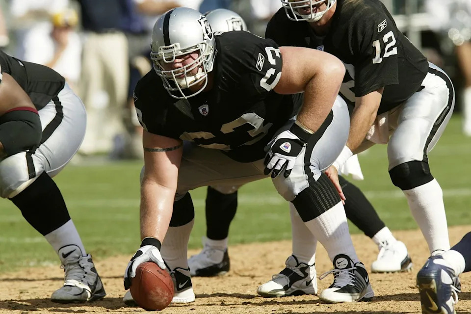 Barret Robbins on Sept. 28, 2003 in Oakland, Calif.Credit: Stephen Dunn/Getty