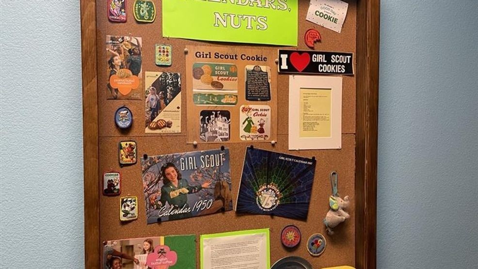 Memorabilia on the walls displaying some of the history of Girl Scouts PHOTO: KBAK{p}{/p}