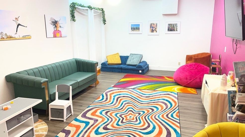 The "Girl Lounge" room located at Girl Scouts Innovation Center. This is the room many of the girls meet, hangout, and allow their creativity to come alive{p}{/p}