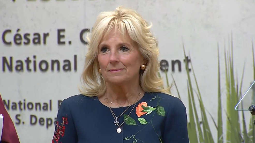 First Lady Jill Biden visits Kern County on César Chávez Day (KBAK/KBFX)