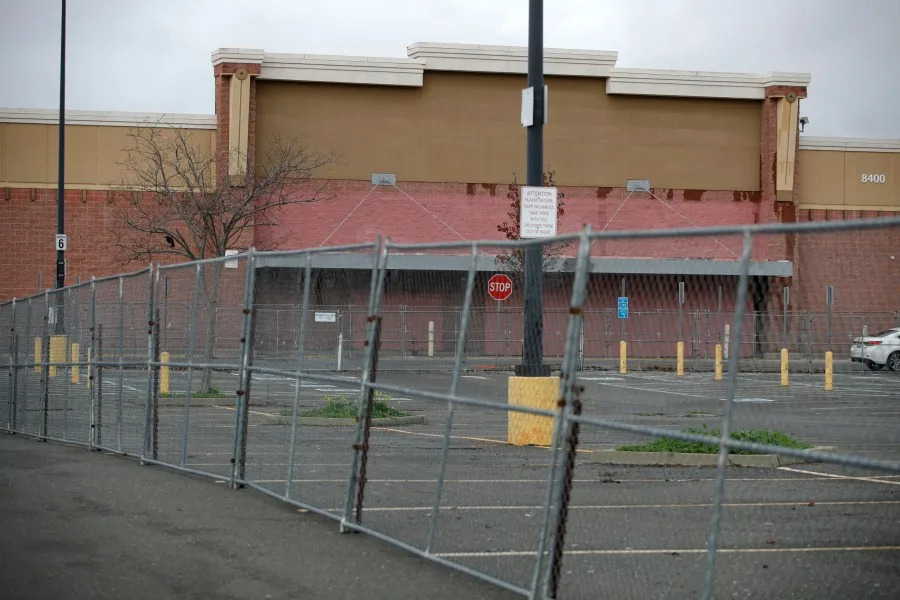 A view of the former Walmart near the In-N-Out Burger off Hegenberger Road in Oakland, Calif., on Monday, Jan. 22, 2023. In-N-Out Burger is closing its only Oakland restaurant, citing ongoing issues with crime. (Jane Tyska/Digital First Media/East Bay Times via Getty Images)