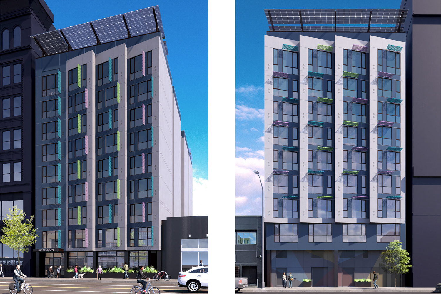 967 Mission Street facade elevations, renderings by LMS Architects