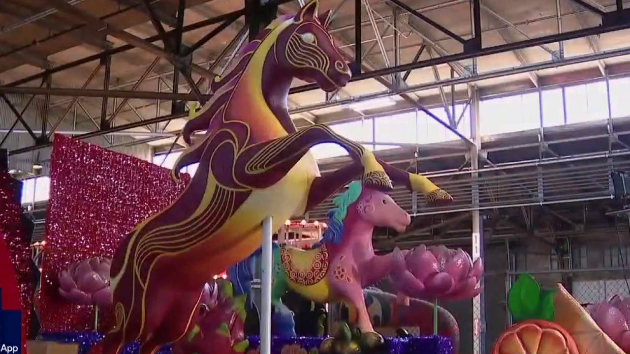 Artists race to finish Year of the Horse floats for Chinese New Year Parade
