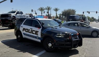 A suspected DUI driver with a child in the car caused a three-vehicle crash at Herndon and Clovis avenues that injured one person and led to two DUI arrests, authorities said. (Clovis PD)