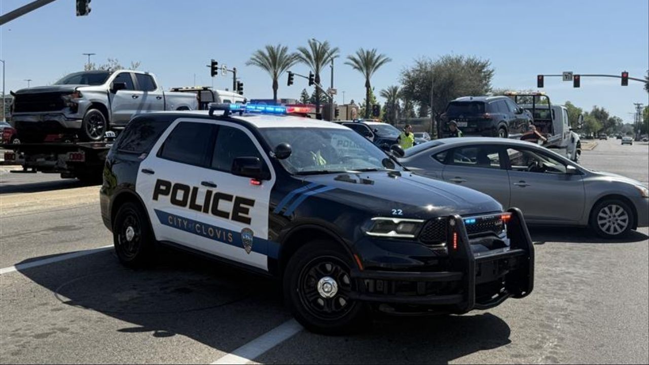 A suspected DUI driver with a child in the car caused a three-vehicle crash at Herndon and Clovis avenues that injured one person and led to two DUI arrests, authorities said. (Clovis PD)