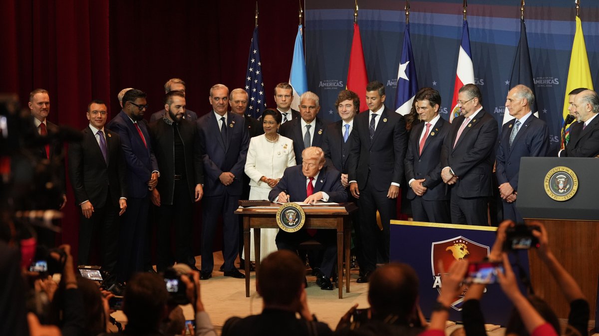 Trump urges Latin American leaders to use military against cartels – NBC Los Angeles