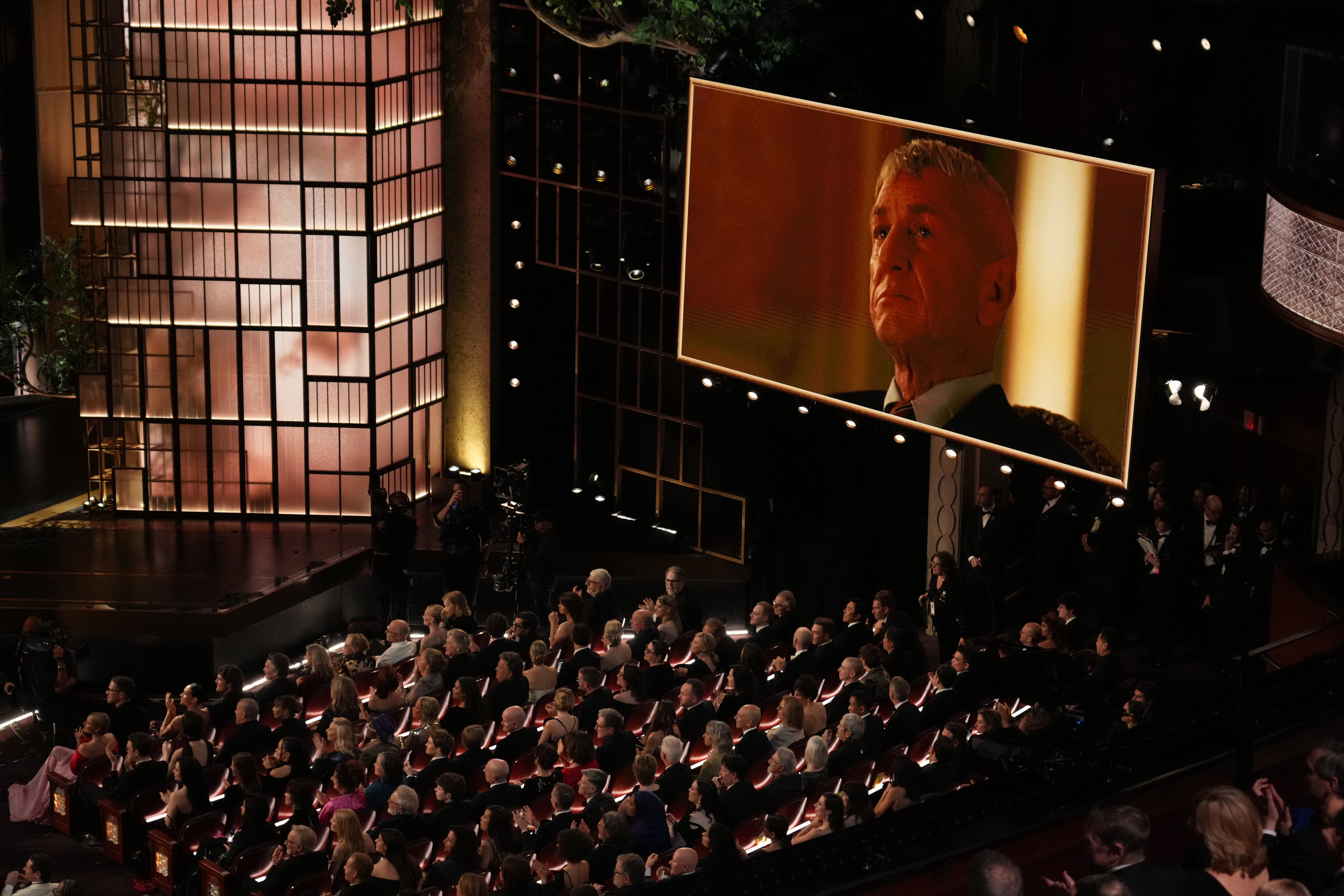 Sean Penn wins the award for best performance by an actor in a supporting role for “One Battle After Another” during the Oscars on Sunday, March 15, 2026, at the Dolby Theatre in Los Angeles. (AP Photo/Chris Pizzello)