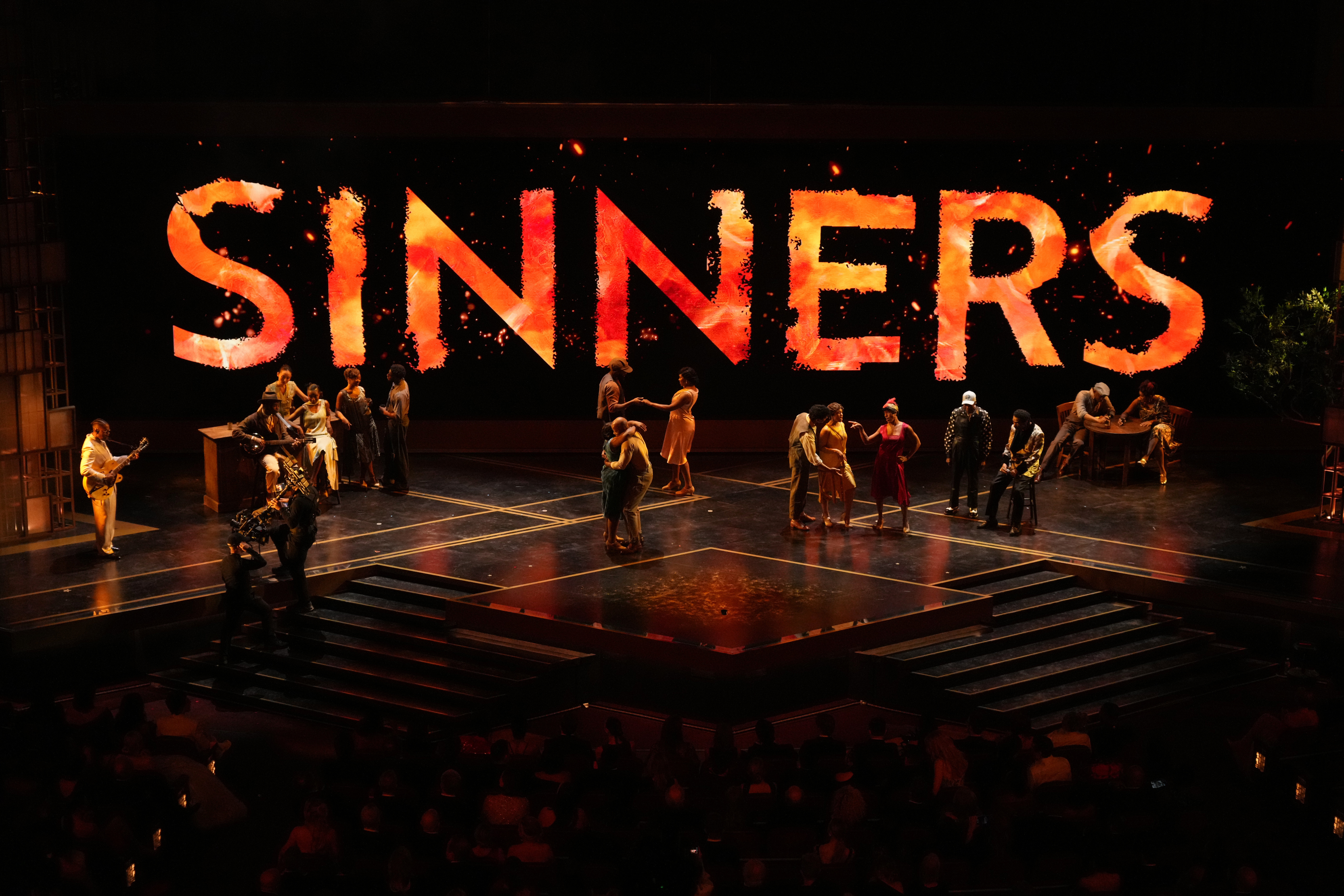 Dancers perform during a tribute to “Sinners” during the Oscars on Sunday, March 15, 2026, at the Dolby Theatre in Los Angeles. (AP Photo/Chris Pizzello)