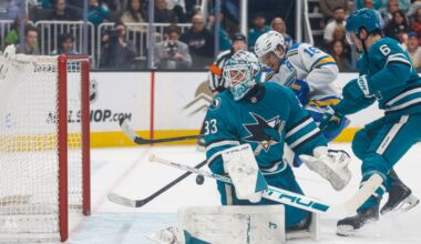 San Jose Sharks rookie Sam Dickinson learns on fly with Boston Bruins next